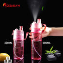 Garrafa Para Caminhada e Academia Fitness 600 ml Com Borrifador Água