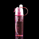 Garrafa Para Caminhada e Academia Fitness 600 ml Com Borrifador Água